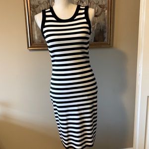 Mk stripped bodycon dress
